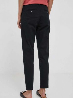 Přiléhavé kalhoty s vysokým pasem Sisley černé