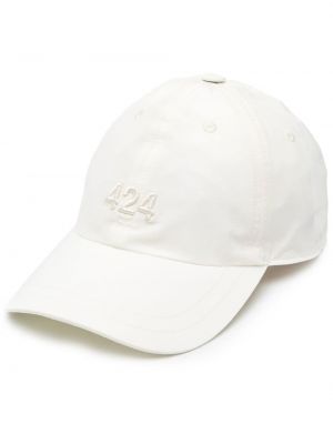 Cappello con visiera ricamato 424 bianco