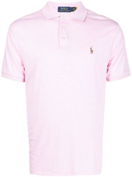 Pamuklu polo yaka tişört Polo Ralph Lauren pembe