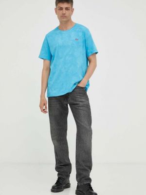 Bavlněné tričko Levi's modré