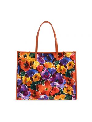 Bolso shopper de flores de flores Dolce&gabbana