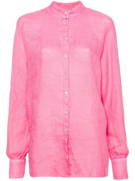 Λινό μακρύ πουκάμισο 120% Lino ροζ