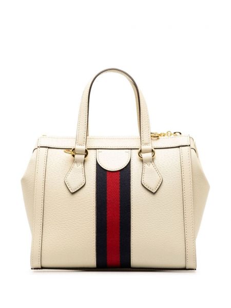 Kožená taška Gucci Pre-owned bílá