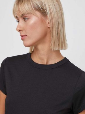 Černé bavlněné tričko Calvin Klein