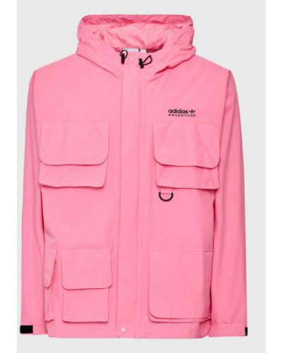 Laza szabású kabát Adidas rózsaszín
