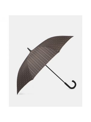 Paraguas a rayas con estampado Vogue negro