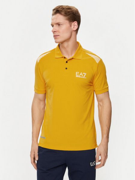 Polo marškinėliai Ea7 Emporio Armani oranžinė