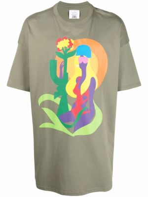 Camiseta con estampado oversized Faith Connexion verde
