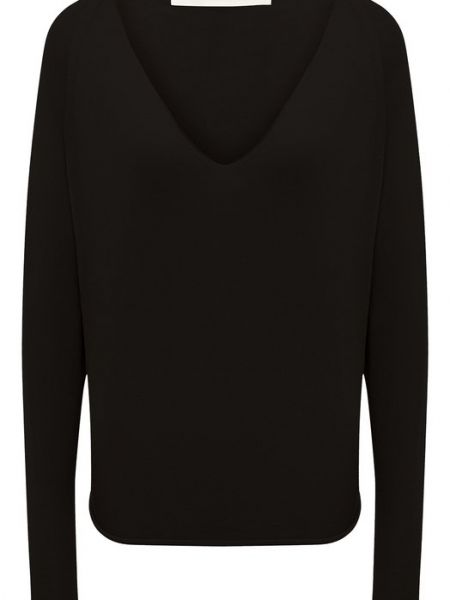 Хлопковый шелковый пуловер Isabel Benenato черный