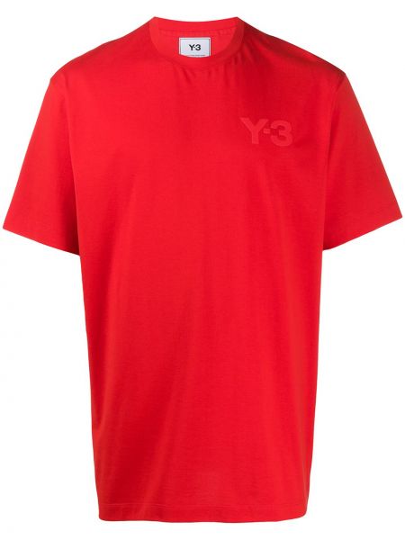 Camiseta con apliques Y-3 rojo