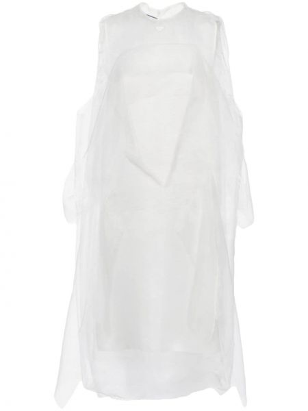 Robe plissé Prada blanc