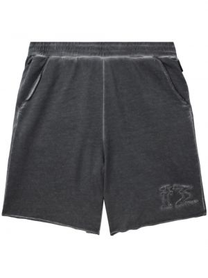 Shorts de sport effet usé en coton Izzue noir