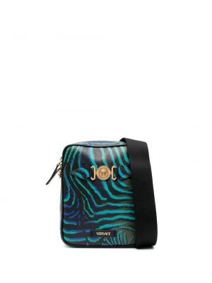 Usnjena torba s potiskom z zebra vzorcem Versace