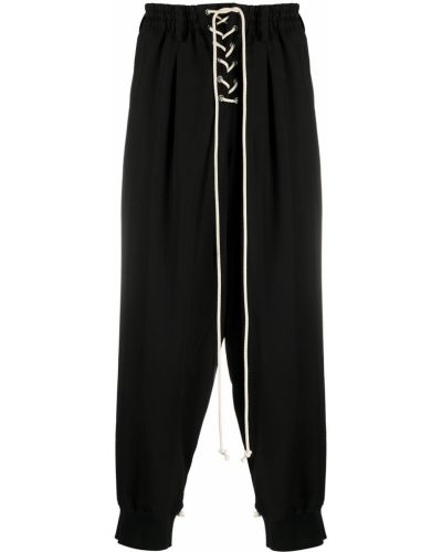 Pantalones con cordones Yohji Yamamoto negro