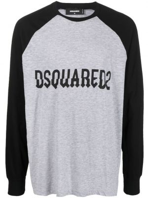 T-shirt con stampa a maniche lunghe Dsquared2