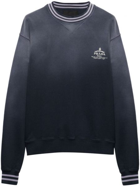 Broderet sweatshirt Prada blå