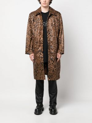 Manteau à imprimé à imprimé léopard Vetements marron