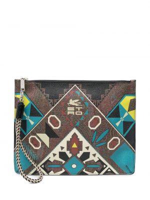 Trykt clutch Etro brun