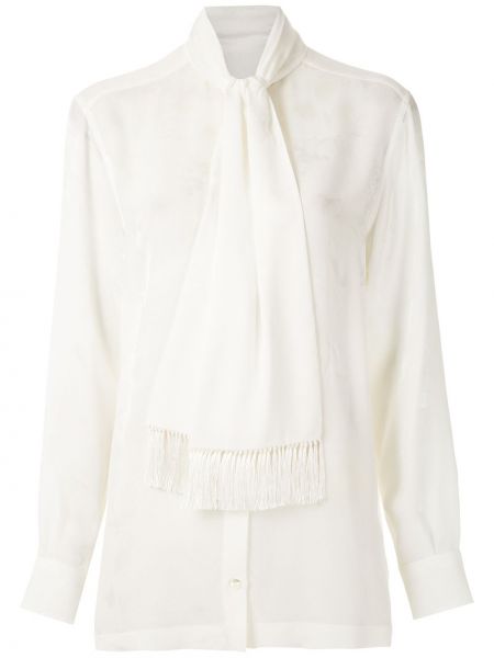 Bluză cu funde Dolce & Gabbana alb