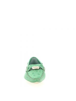 Loafers de cuero Sergio Rossi verde