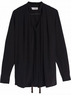 Bluză de mătase Victoria Beckham negru