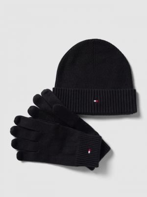 Комплект шапка и перчатки с кашемировым наполнением Tommy Hilfiger черный