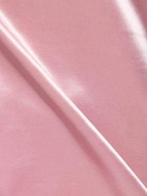Сатенена мини рокля с v-образно деколте Staud розово