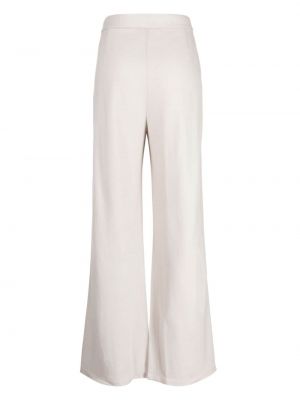 Plisované vlněné kalhoty Eileen Fisher bílé