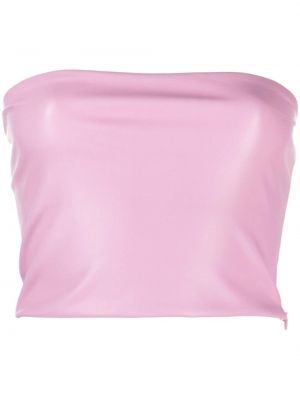 Top din piele Lapointe roz