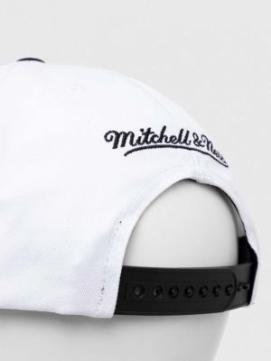 Șapcă din bumbac Mitchell&ness alb