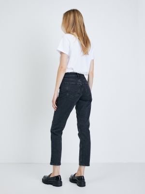 Priliehavé džínsy s rovným strihom Vero Moda čierna