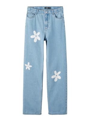Bavlnené džínsy s rovným strihom s vysokým pásom na zips Lmtd - biela