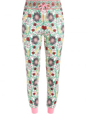 Pantalones de chándal de flores Alice+olivia blanco