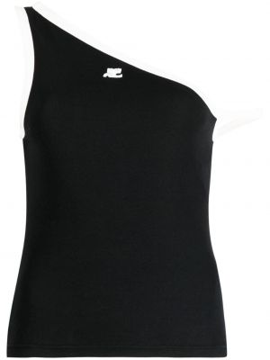 Tank top s výšivkou Courrèges černý