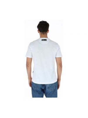Camisa de algodón deportiva Plein Sport blanco