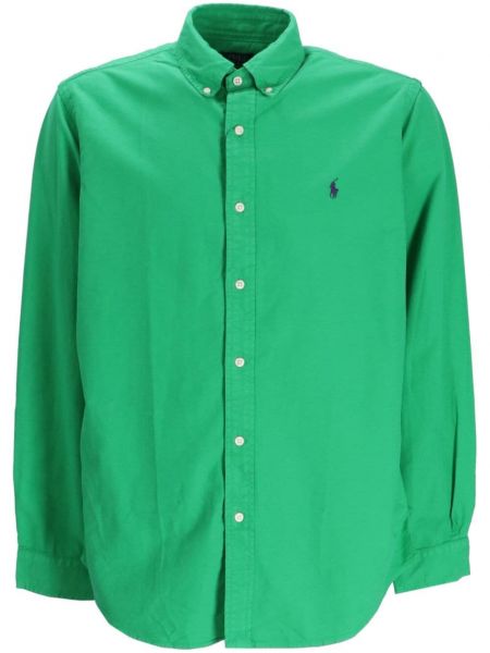 Pamučna pamučna polo majica s printom Polo Ralph Lauren zelena