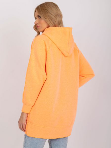 Kapucnis melegítő felső Fashionhunters narancsszínű