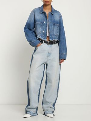 Bavlnená obnosená džínsová bunda Stella Mccartney