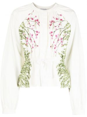 Блуза на цветя с принт Giambattista Valli бяло