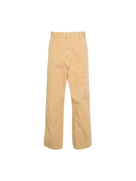 Proste spodnie z kieszeniami Carhartt Wip żółte