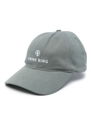 Siuvinėtas kepurė su snapeliu Anine Bing žalia