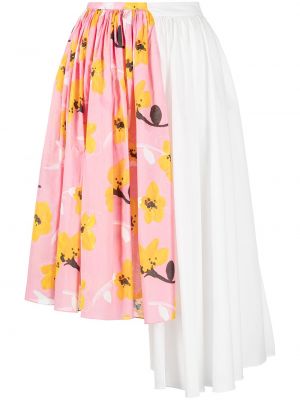 Falda de flores con estampado Marni rosa