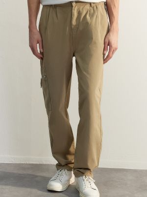 Jeansy relaxed fit Trendyol khaki