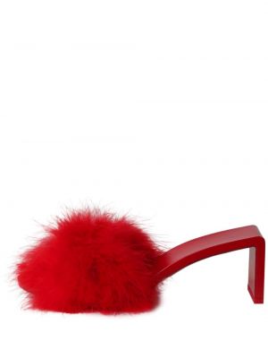 Sandály z peří Balenciaga Pre-owned červené