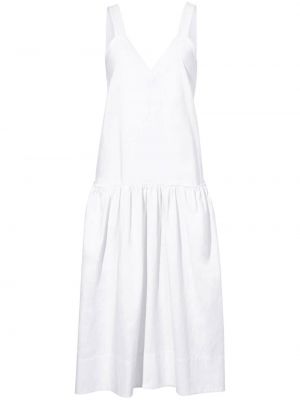 Bílé midi šaty s výstřihem do v Proenza Schouler White Label