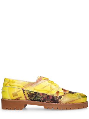 Pantofi loafer din piele Kidsuper Studios galben