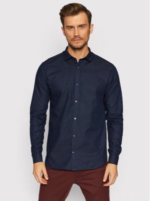 Marškiniai slim fit Jack&jones Premium mėlyna
