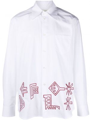 Oversize риза бродирана Namacheko бяло