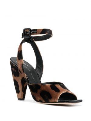 Sandale mit print mit leopardenmuster Giuseppe Zanotti braun