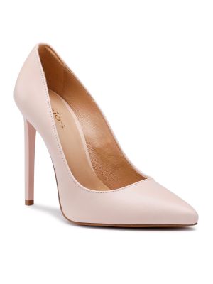 Полуотворени обувки с ток Wojas розово
